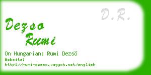 dezso rumi business card