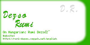 dezso rumi business card